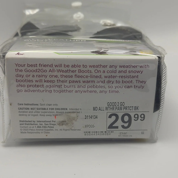 NEW - GOOD2GO NEOPRENE All Weather Dog Boots Size M Black - Picture 4 of 4